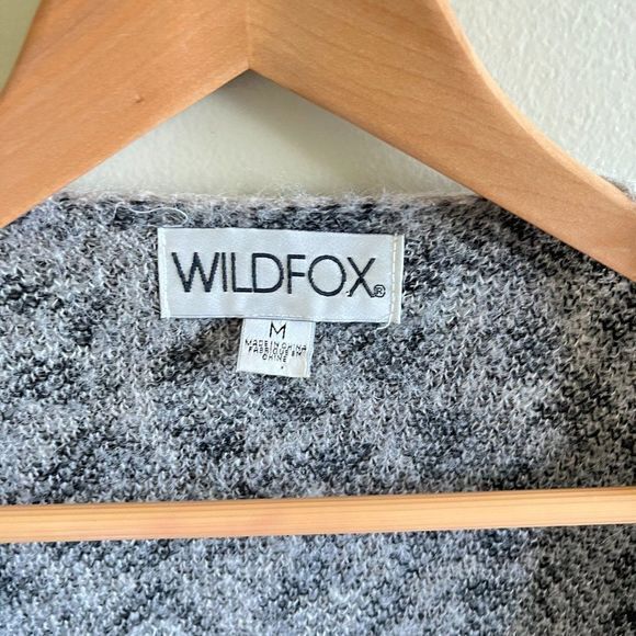 Wildfox Wool Alpaca Blend Avani Animal Print Oversized Cardigan Sweater Size M - Picture 5 of 9